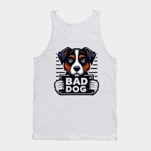 Bad Dog Illustrated Mug Shot Tank Top